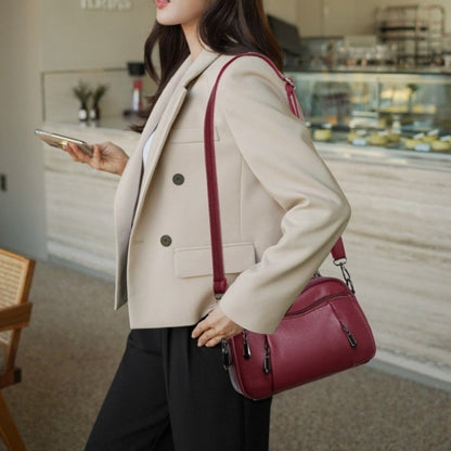 Multi-layered PU Handbag Tote And Crossbody Small Square Bag