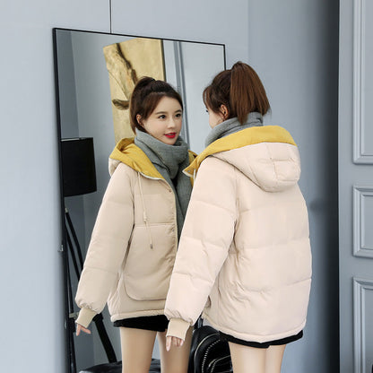 Women's Short, Loose-Fitting, Padded Cotton Jacket Coats