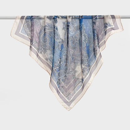 Versatile Printed Thin Square Scarf