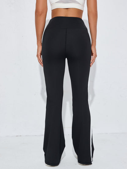 Cross-Border European And American New Style Side Stripe Patchwork High-Waisted Sports Fitness Casual Wide-Leg Yoga Pants For Women