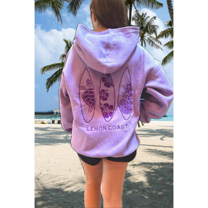 Womens Letter-Print Drop-Shoulder Sweatshirt