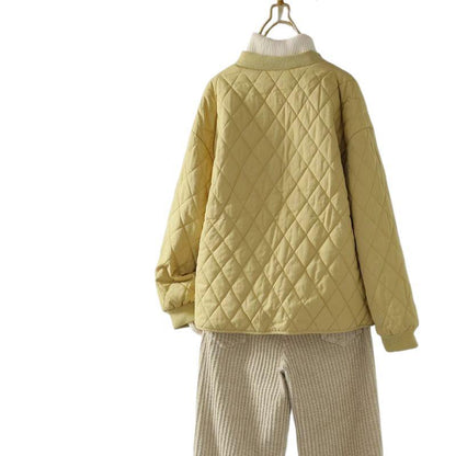 Women's Fashion Solid-Color Short Loose Padded Jacket