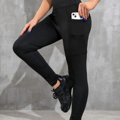 New European And American Style Cross-Border Pocket Butt-Lifting Fitness Leggings, Peach Butt Yoga Pants, High-Waisted Naked-Feel Sports Tights