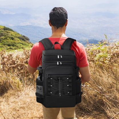 Picnic Backpack Double-Shoulder Insulated Bag Outdoor Cooler Bag