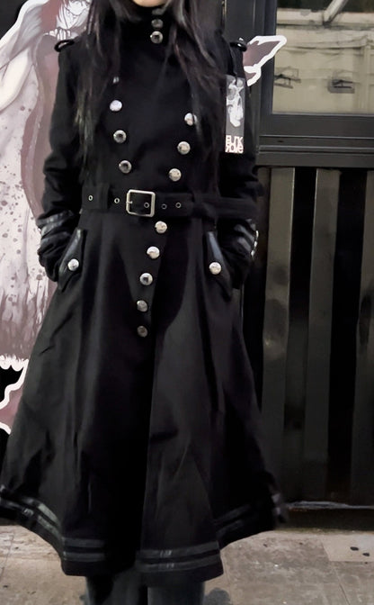 Punk-style Coat Short In The Front And Long In The Back With A Fitted Waist