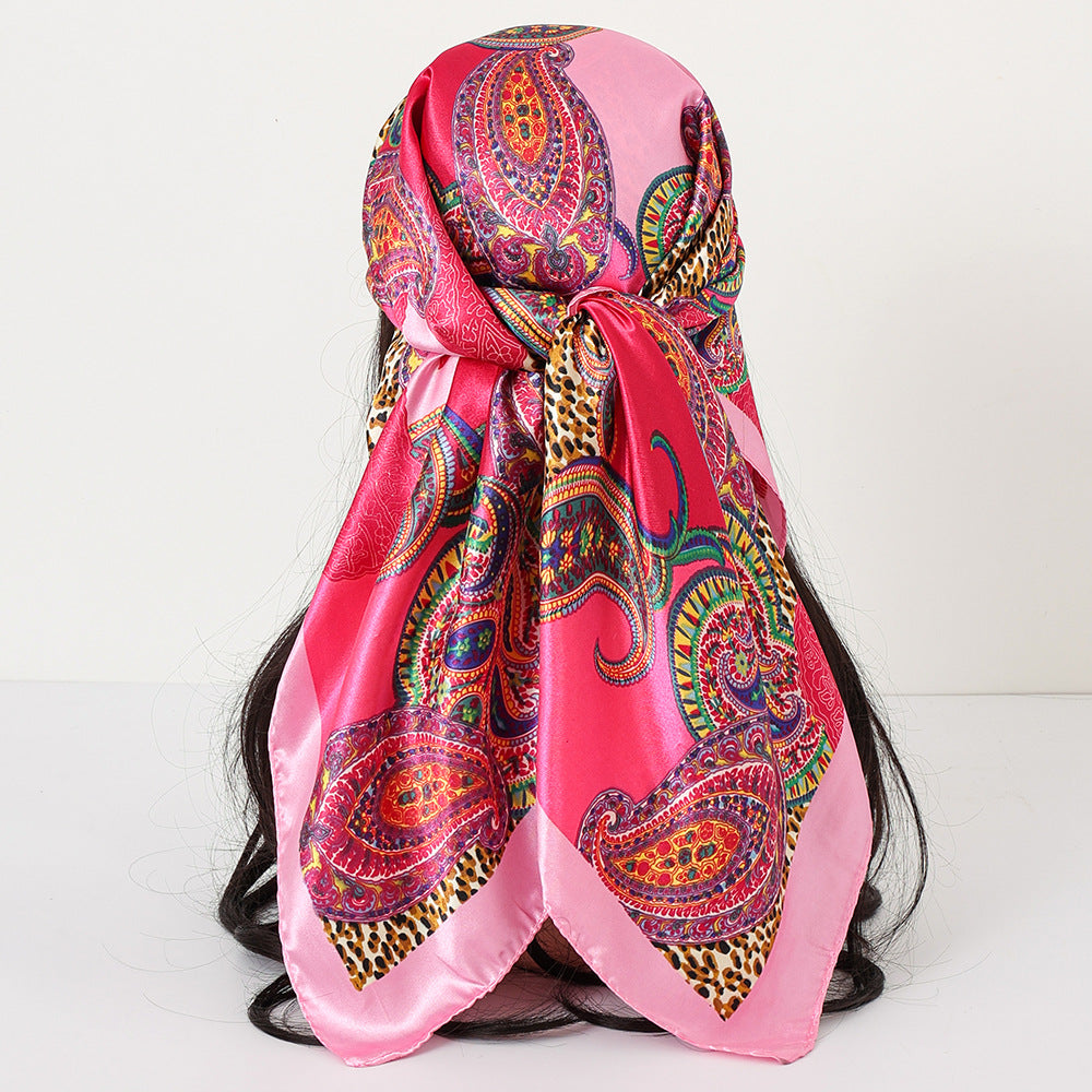 Classic Satin Womens Shawl Headscarf And Scarf