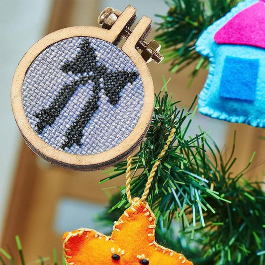Wooden Mini Embroidery Frame Ornament