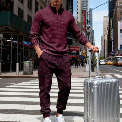 Mens Loose-Fit Casual Workwear Sports Suit