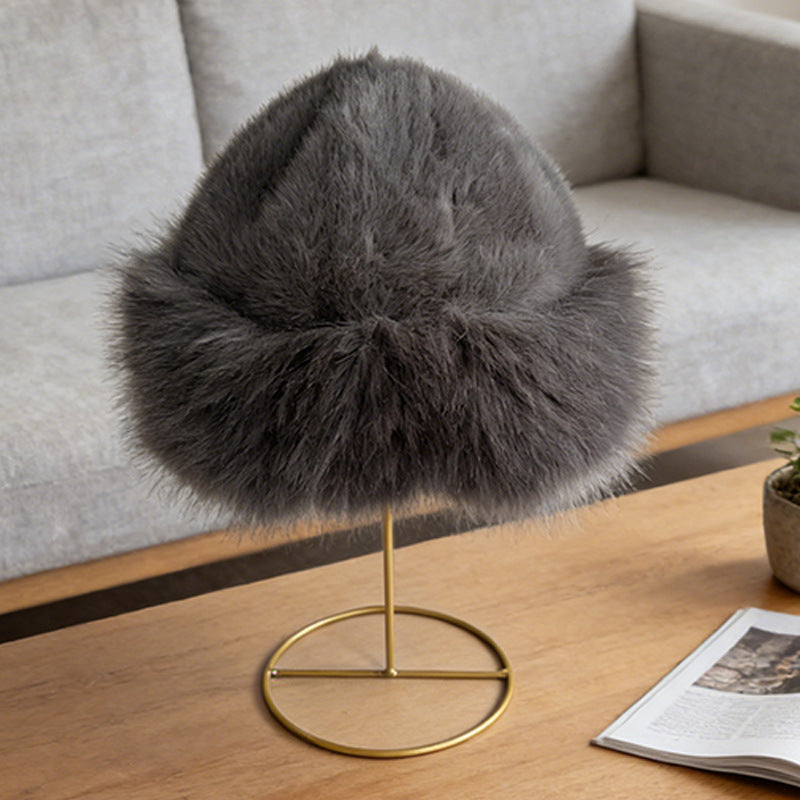 Winter And Autumn Plain-color Plush Mongolian Hat With Added Insulation And Thickening For Warmth. Fashionable And Versatile, Suitable For All Occasions. Anti-freezing And Ear-protection Hat