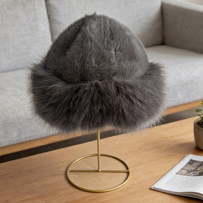 Winter And Autumn Plain-color Plush Mongolian Hat With Added Insulation And Thickening For Warmth. Fashionable And Versatile, Suitable For All Occasions. Anti-freezing And Ear-protection Hat