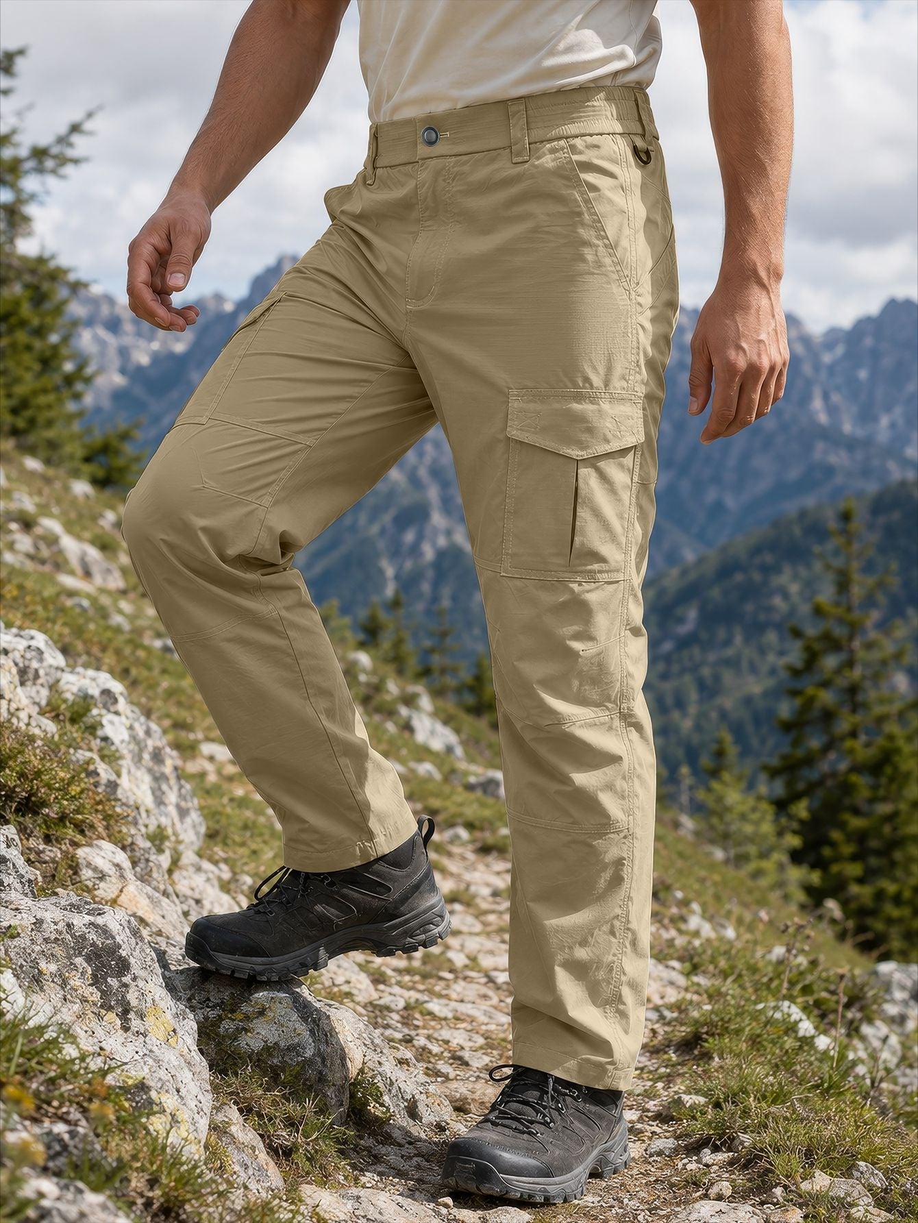 Waterproof Workwear Velcro Multi-Pocket Hiking Pants
