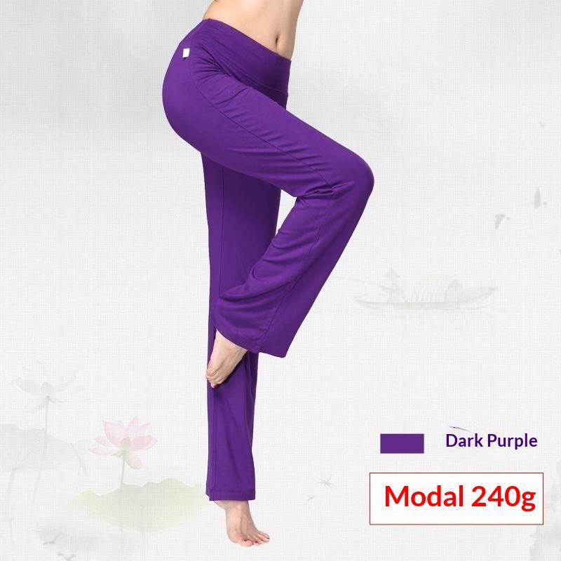 Womens Solid-Color Modal Yoga Pants