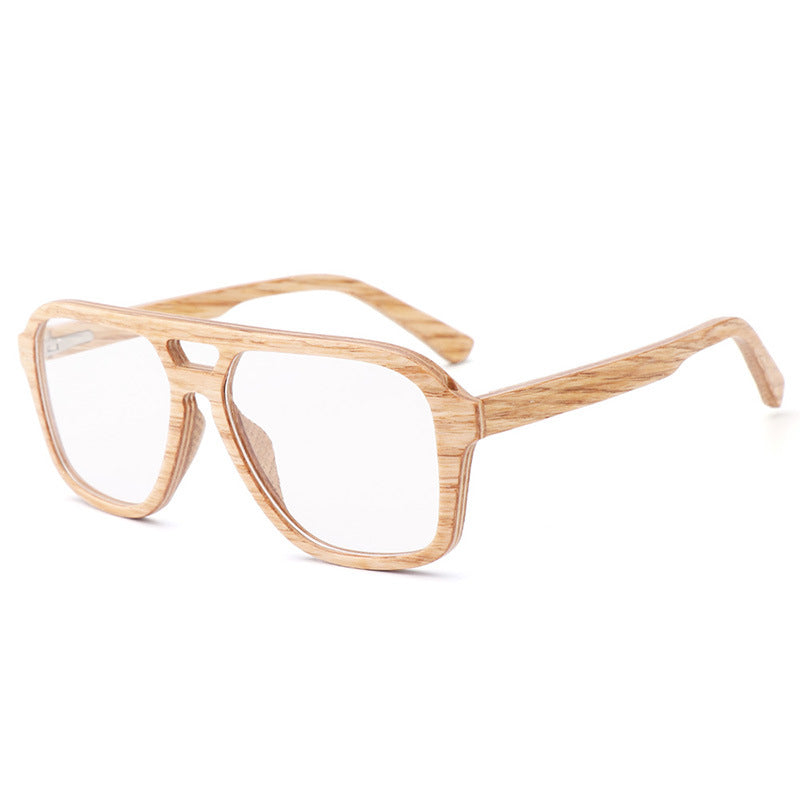 Bamboo-laminated Eyeglasses Fashionable Frame