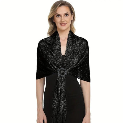 Gold And Silver Thread Flat Towel For Seaside Beach Outings
