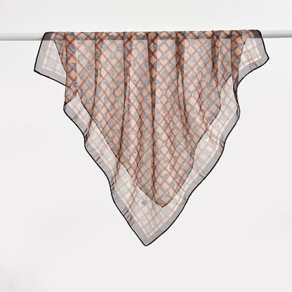 Versatile Printed Thin Square Scarf