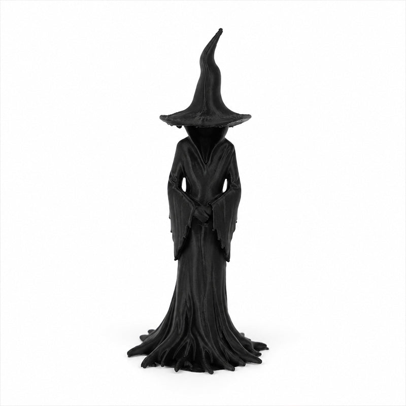1PC Gothic Witch Figurine, 3D Printed Black Shelf Decor Statue For Desk, Shelf And Halloween Room Decor