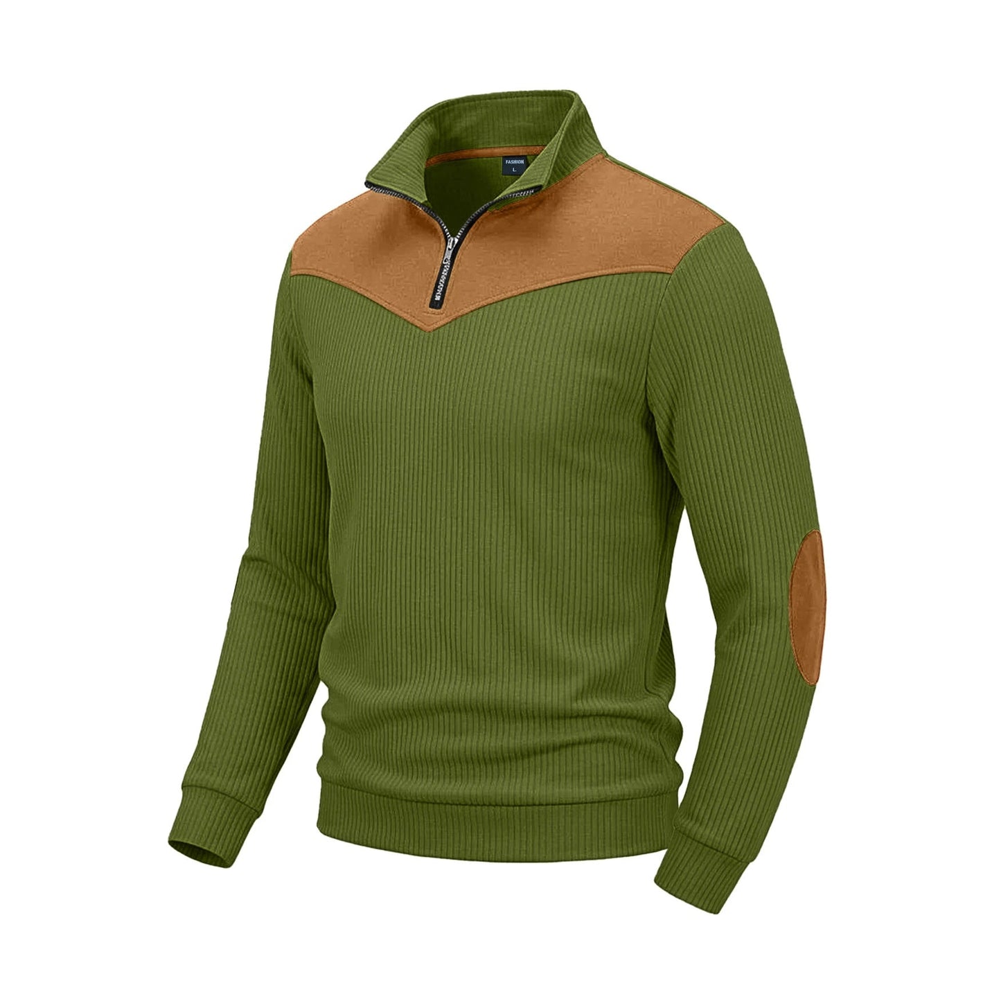 Mens Stand-Neck Hoodie Long-Sleeve Sweatshirt