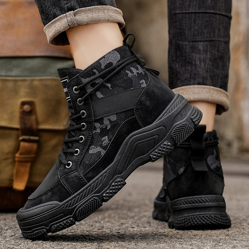 High-top Martin Boots For Men, New Arrival For Autumn, Work Safety Shoes For Construction Sites, Non-slip Wear-resistant Casual Work Boots