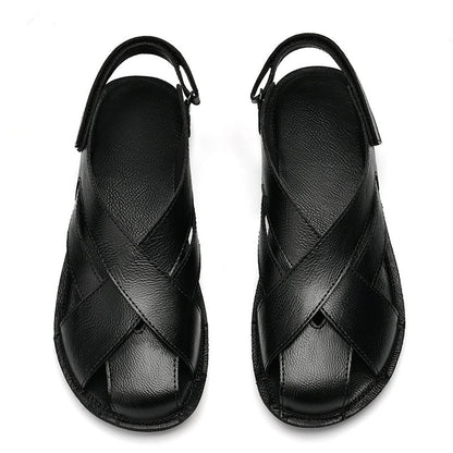 Summer New Style Genuine Leather Casual Beach Non-Slip Dual-Use Sandals