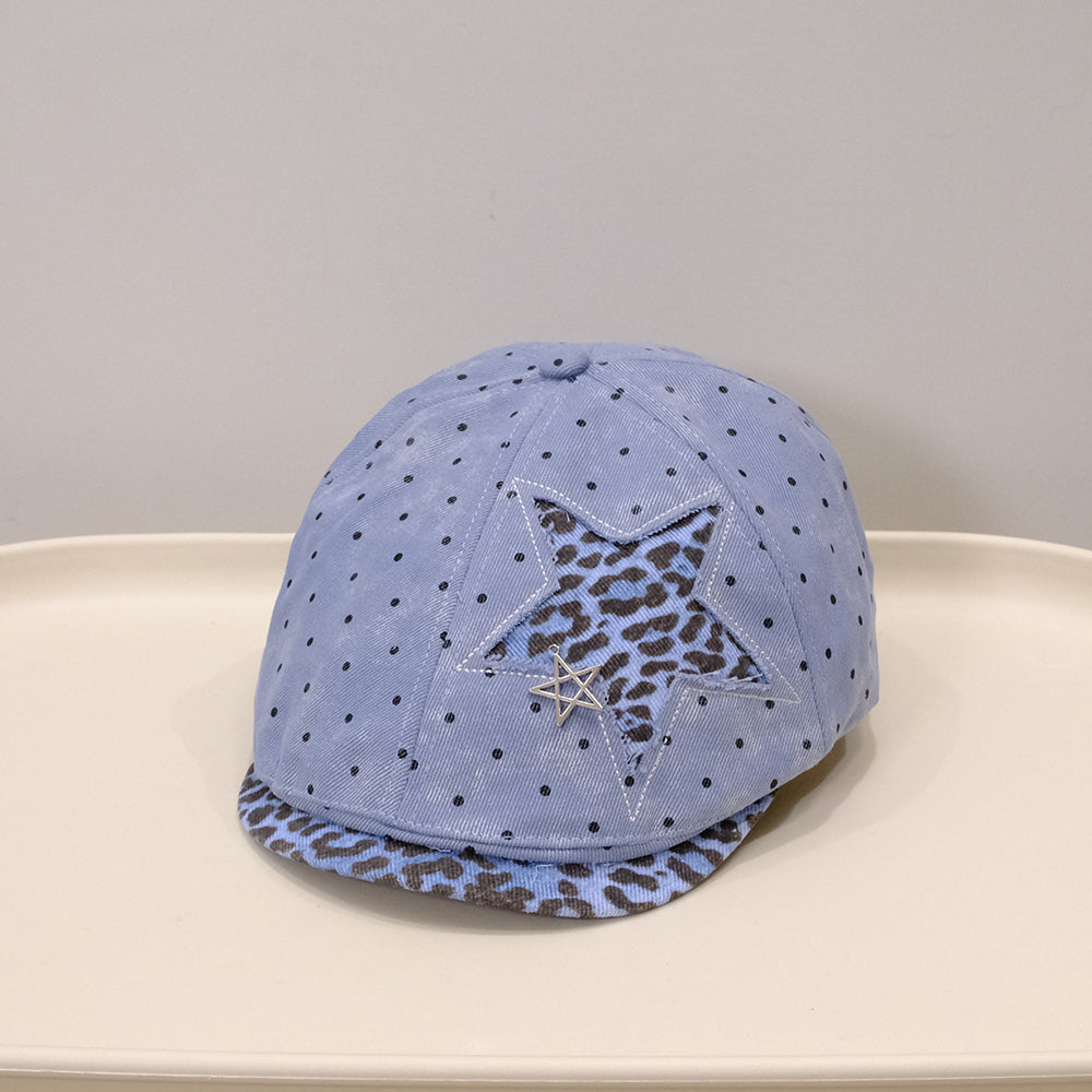 American Retro Leopard Print Polka Dot Star Patchwork Baseball Cap - Trendy, Fashionable, Stylish, And Unique Chick Style Cowboy Hat