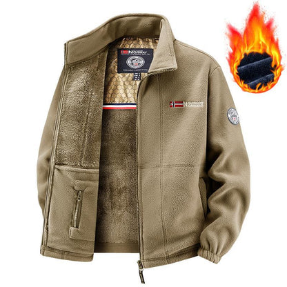 Warm Thickened Double-layer Fleece Mens Jacket