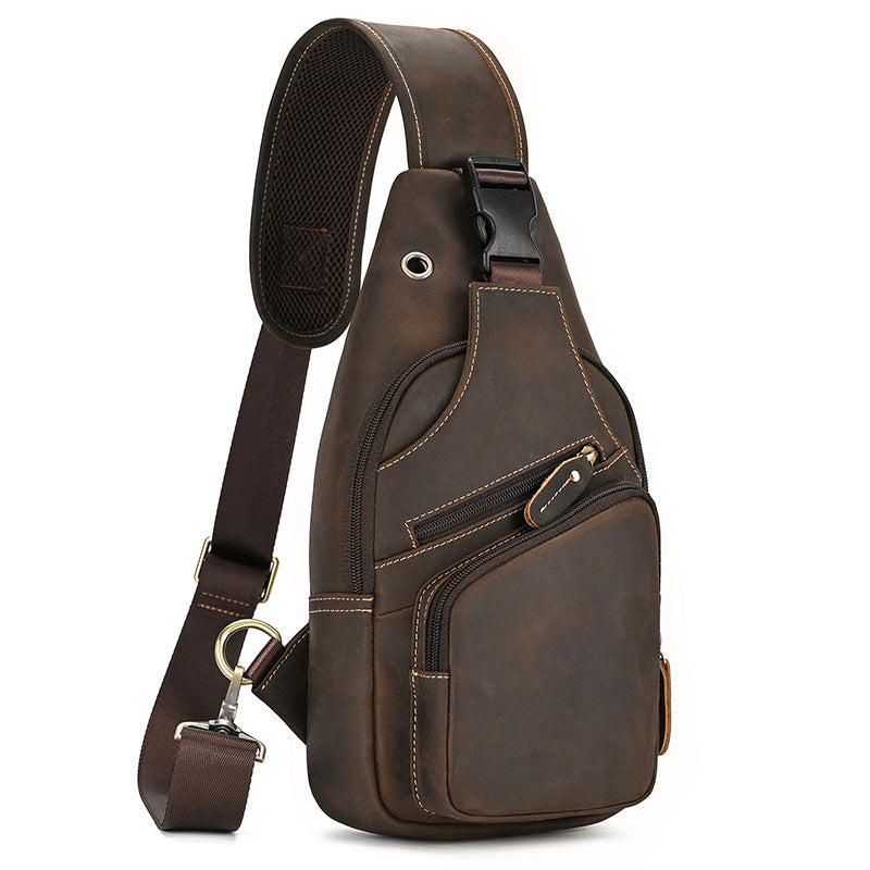Full-Grain Cowhide Vintage Crossbody Bag