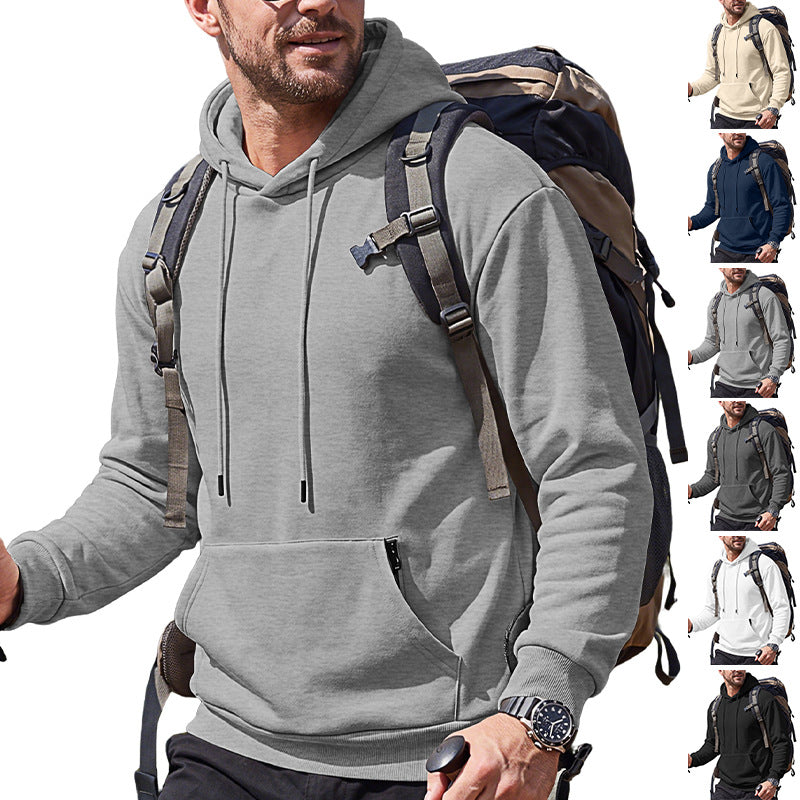 Drawstring Hoodie Sports And Outdoor Sweatshirt