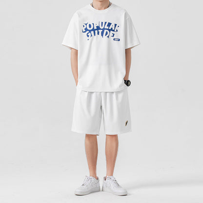 Sports Suit Summer Short Sleeve Shorts Set With Leisure