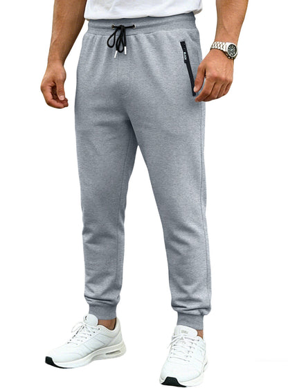 Mens Sporty Long Pants Casual Zip-cuff Sweatpants