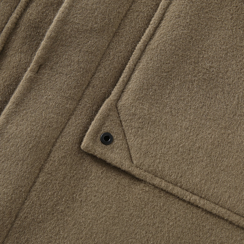 Trench Coat Shirt-style Wool Overcoatnon-cashmere