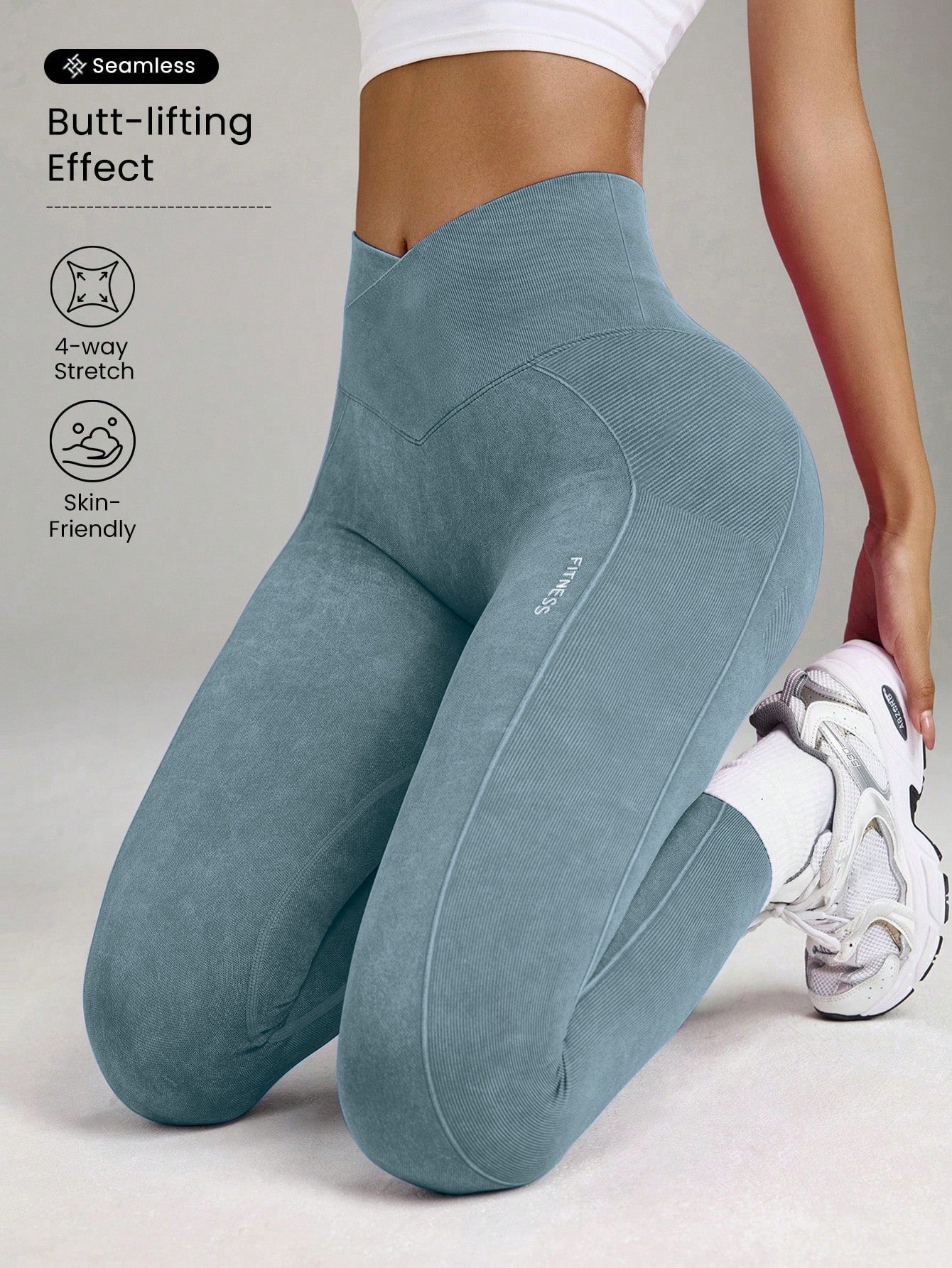 Seamless Sand-Washed High-Waisted Butt-Lifting Tight Yoga Pants