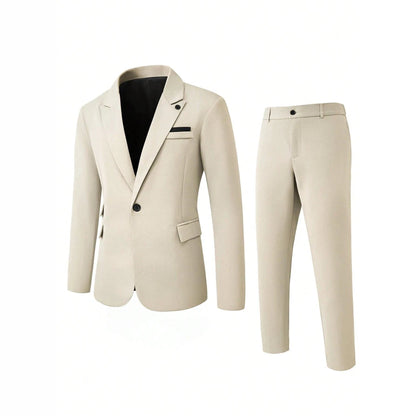 Mens Light Business Evening Suit