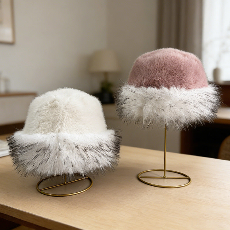 Winter And Autumn Plush Mongolian Hat With Multi-color Brim And Fisherman Style Hat For Outdoor Travel And Warmth Preservation Winter Protection Fleece Hat