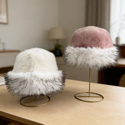 Winter And Autumn Plush Mongolian Hat With Multi-color Brim And Fisherman Style Hat For Outdoor Travel And Warmth Preservation Winter Protection Fleece Hat