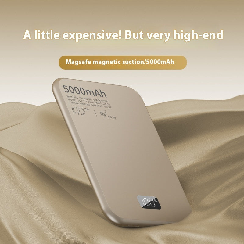 Magnetic Wireless Digital Display Aluminum Alloy Fast Charging Mobile Power Supply