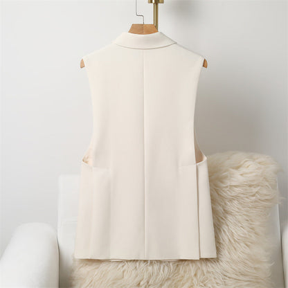 Womens Fashionable Slim-Fit Versatile Split-Panel Vest