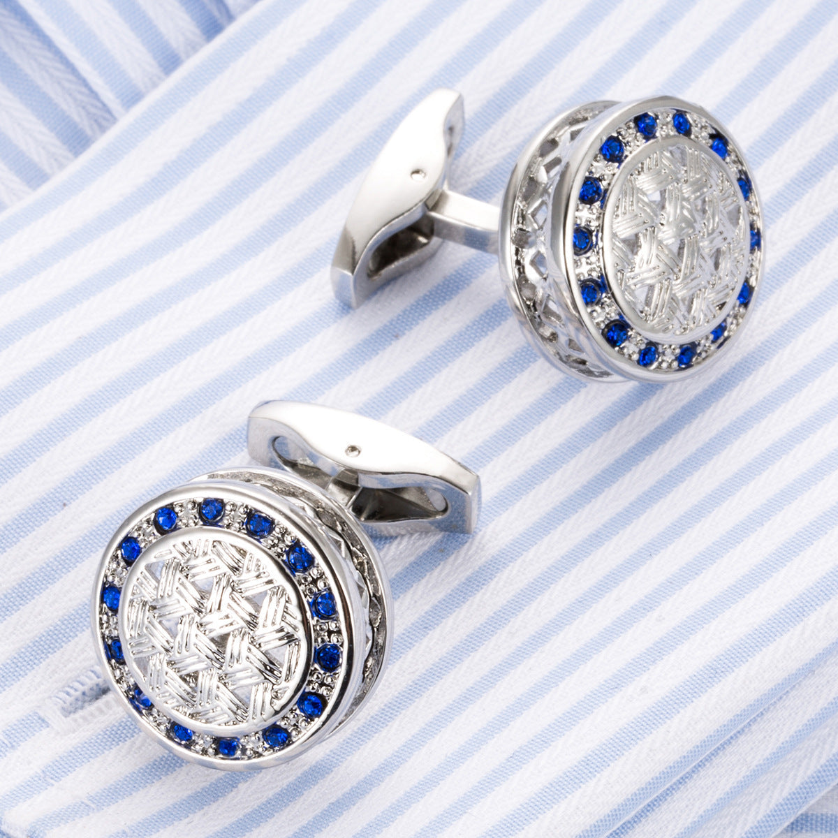 Round Men's Business Dress Cufflinks