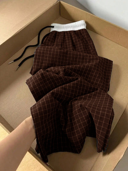 High-waisted, Draping Wide-leg Pants For Women