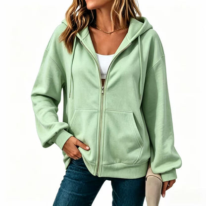 Casual Cardigan With Dropped Shoulders And Long Sleeves