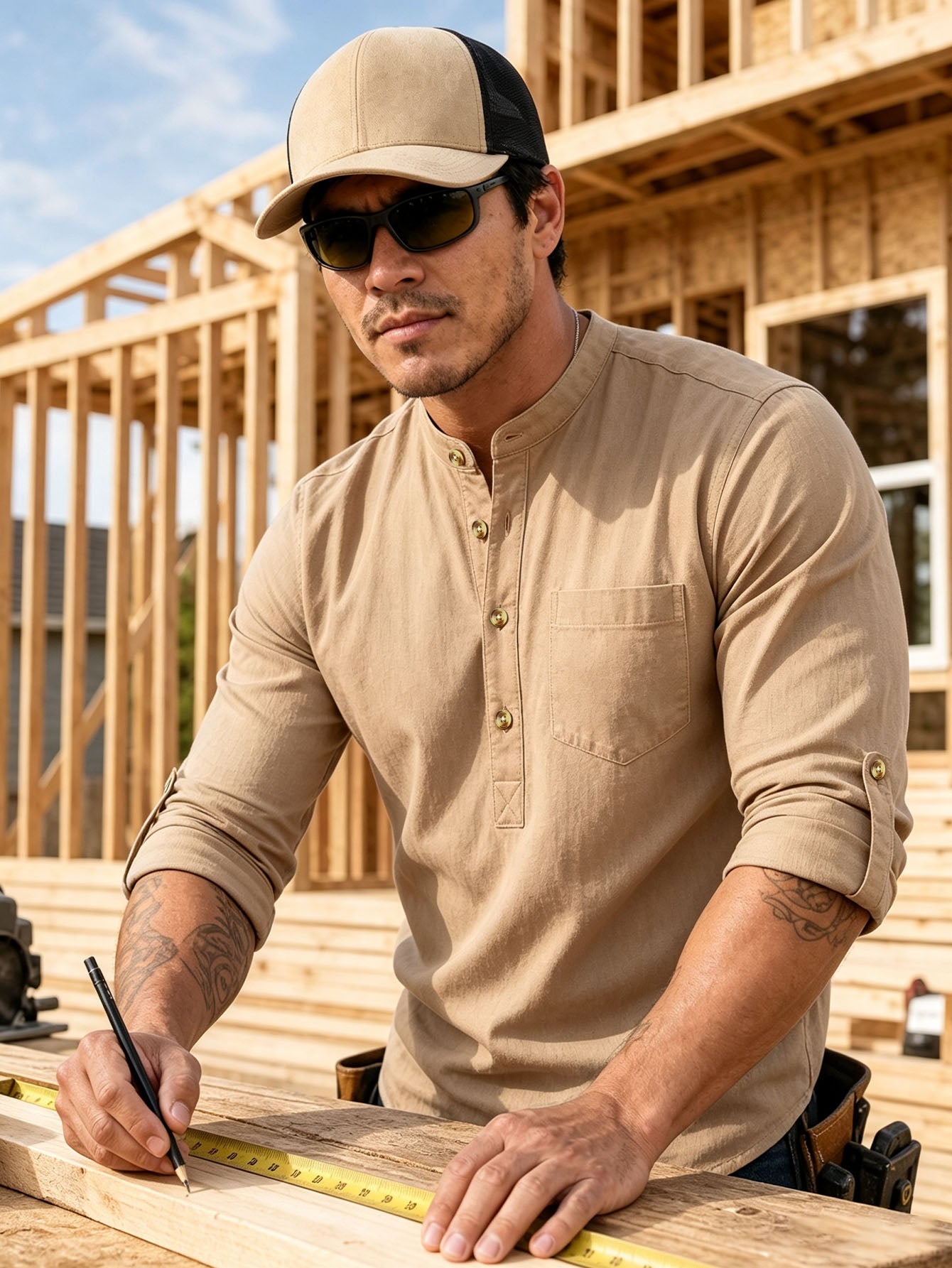 Tough Cotton Mid-Sleeve Work Shirt  Rugged, Breathable & Job-Site Ready