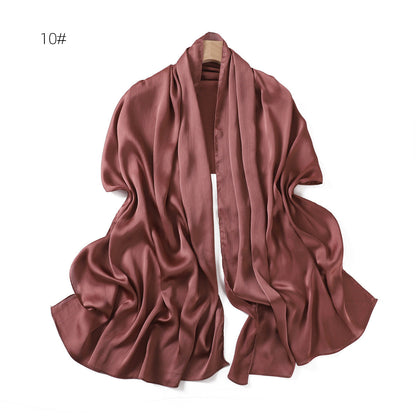 Solid-color Womens Summer Shawl Sunscreen Scarf
