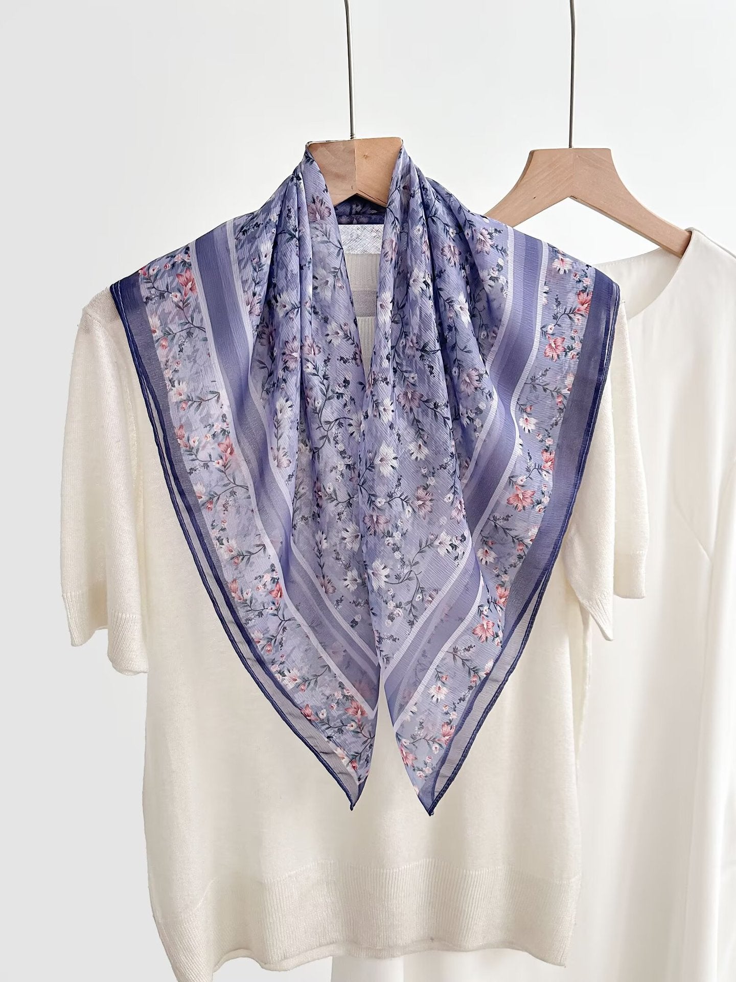 New Breathable Versatile Silk Chiffon Scarf For Women, Also Usable As A Shawl