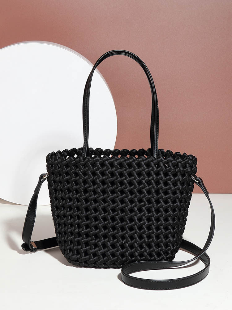 Summer New Style Woven Vegetable Basket Fashionable Elegant Handbag Fashionable Texture Design All-match Shoulder Crossbody Bag For Women