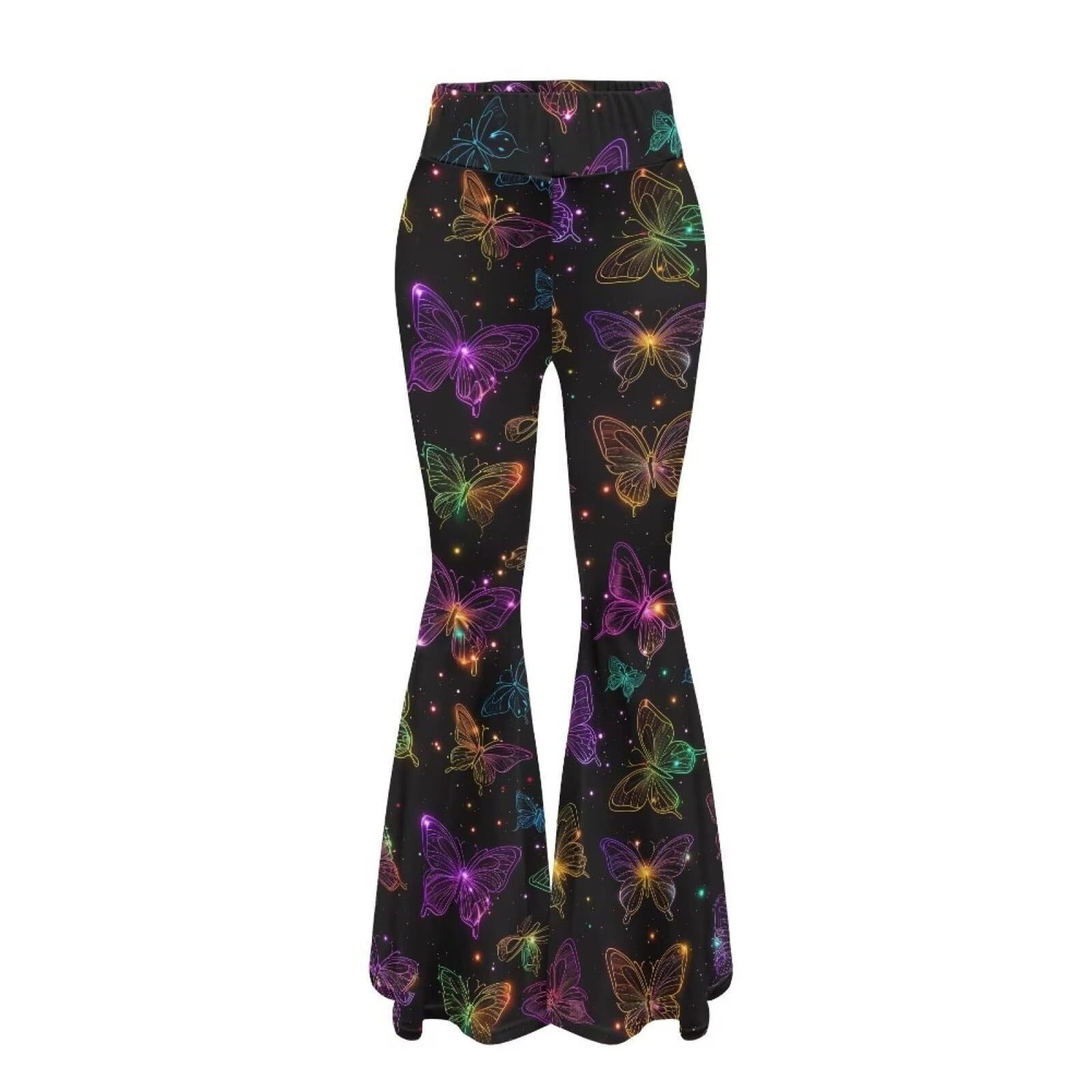 Leopard-print Hip-lifting Tight Leggings Straight-leg Bootcut Pants