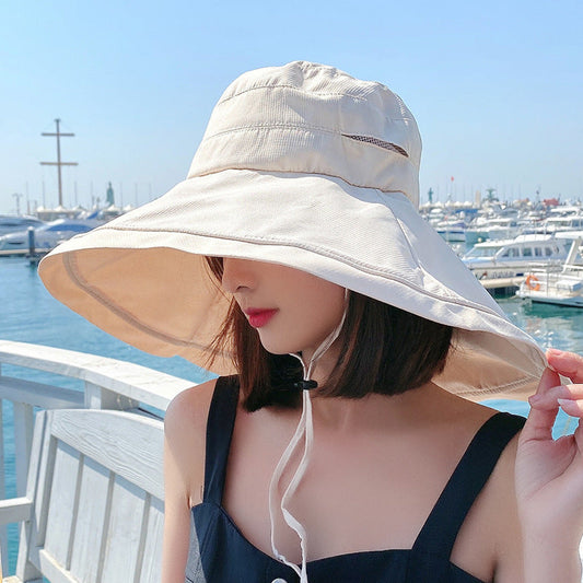 Women's Wide Brim UV Protection Sun Hat with Neck Protection