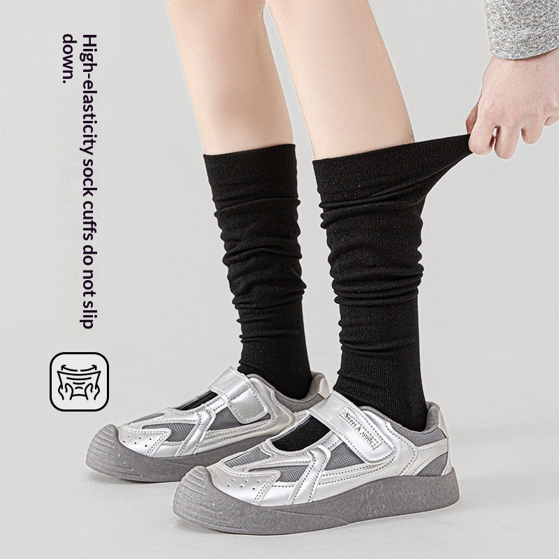 Solid-color Breathable Bamboo Fiber Compression Socks