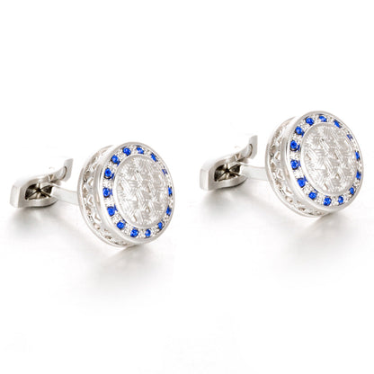 Round Men's Business Dress Cufflinks