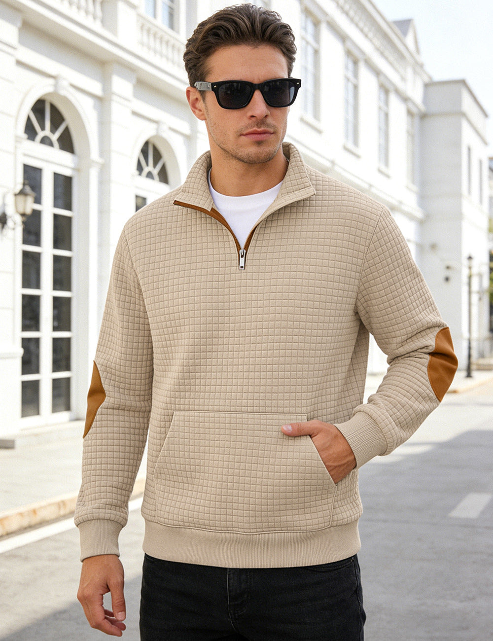 Mens Casual Long-sleeve Hoodie Top