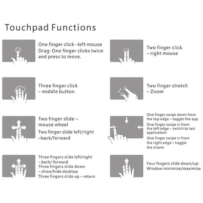 Zoweetek K12BT-1 Mini Wireless Bluetooth Keyboard with Touchpad