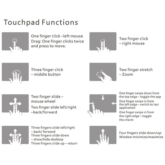 Zoweetek K12BT-1 Mini Wireless Bluetooth Keyboard with Touchpad